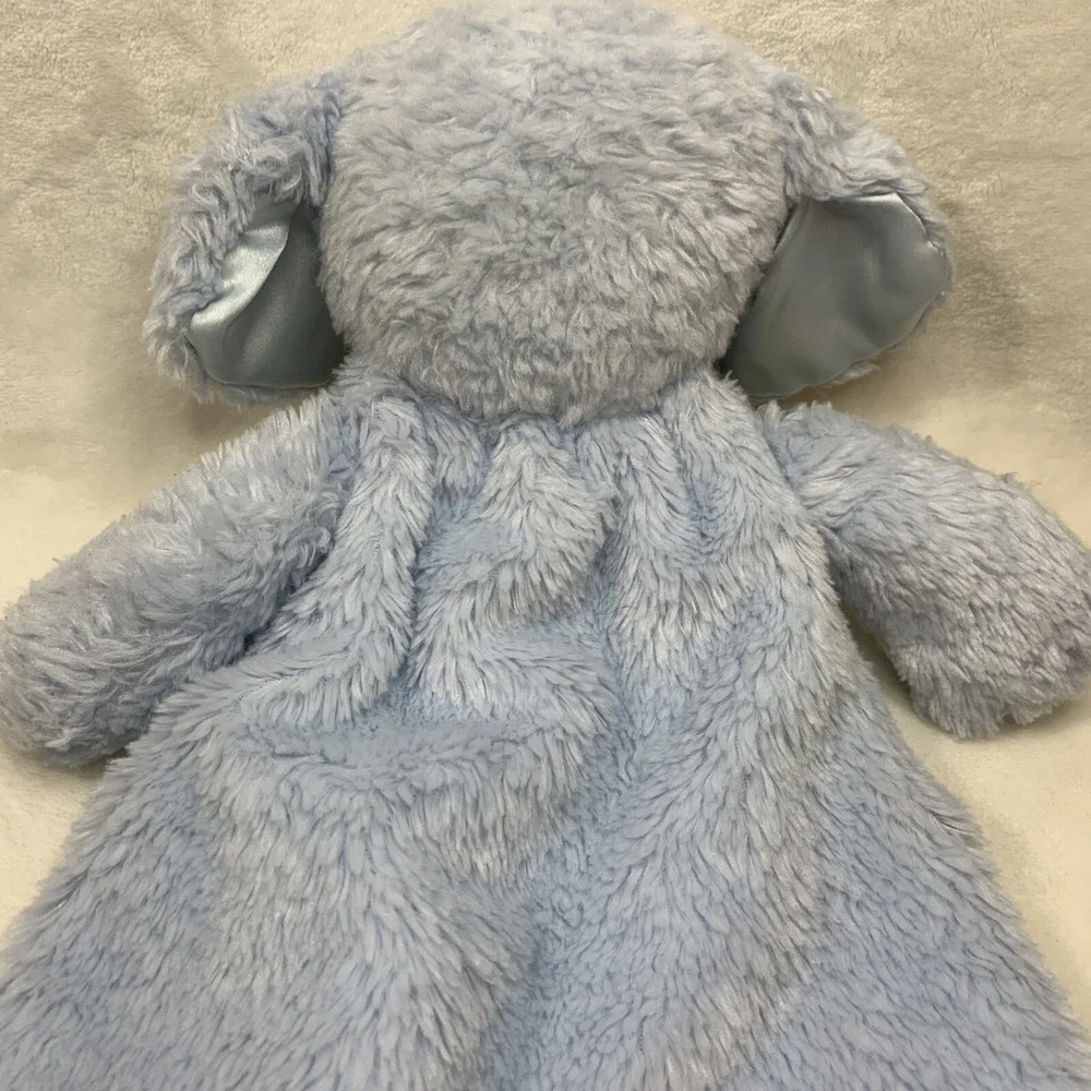 Gund Baby Puppy Dog Fluffey Huggy Buddy Blue Satin Fleece Security Blanket Lovey